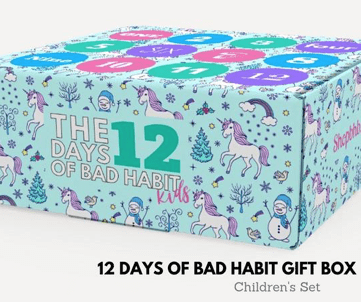 Bad Habit Boutique 12 Days of Christmas Gift Box for Kids