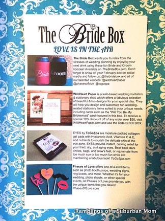 The Bride Box February 2015 Subscription Box Review