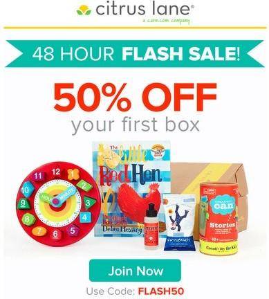 Citrus Lane 50% Off Flash Sale