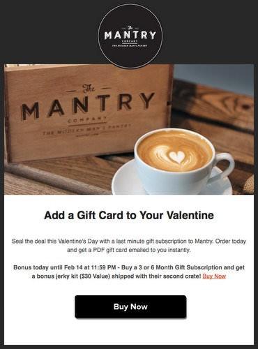 Mantry Valentine's Day Promotion