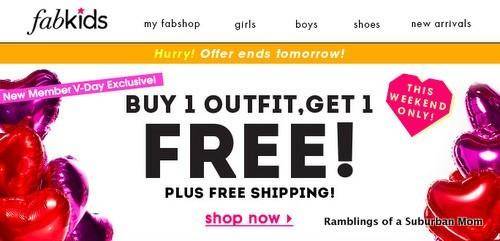 FabKids Buy 1 Get 1 Free