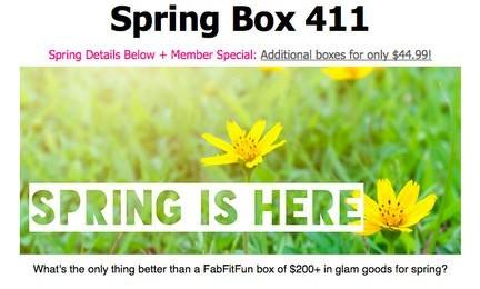 Spring FabFitFun Box Information 