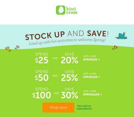 Kiwi Crate Stock Up and Save Sale!