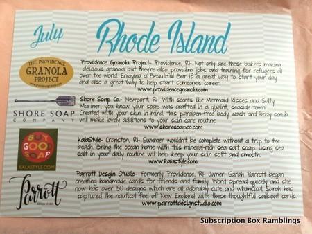 Hammock Pack July 2015 Subscription Box Review - "Rhode Island"