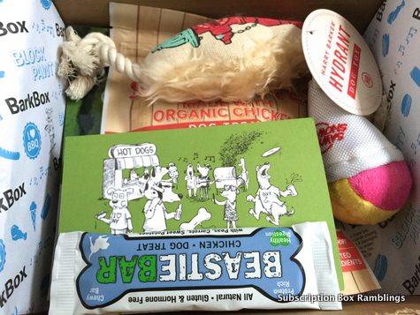 BarkBox August 2015 Subscription Box Review - "Summer Block Party" + Coupon Code
