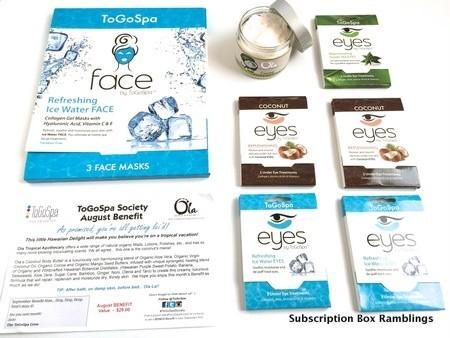 ToGoSpa Society August 2015 Subscription Box Review + Coupon Code