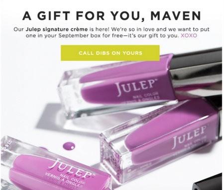 Julep Free Gift for Maven Subscribers