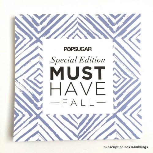 POPSUGAR Must Have Fall 2015 Special Edition Box Review + Coupon Code