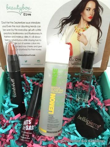 Beauty Box 5 September 2015 Subscription Box Review
