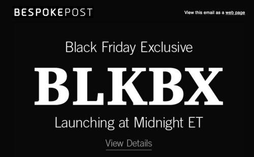 Bespoke Post Free Black Friday "Black Box" with $45+ Purchase!