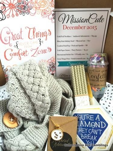 Mission Cute December 2015 Subscription Box Review