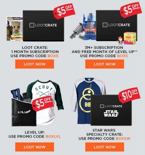 Loot Crate Boxing Day Sale
