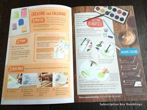 Doodle Crate January 2016 Subscription Box Review - "Watercolor Painting" + 50% Off Coupon Code