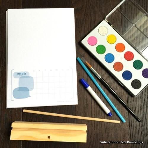 Doodle Crate January 2016 Subscription Box Review - "Watercolor Painting" + 50% Off Coupon Code