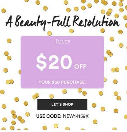 Julep $20 off $50 Coupon Code!