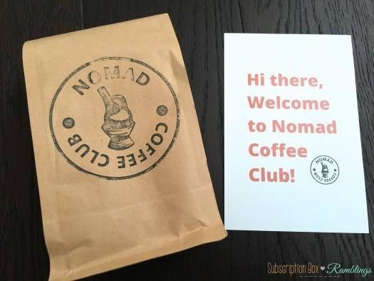 Nomad Coffee Club February 2016 Subscription Box Review