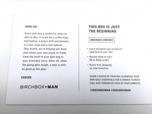 Birchbox Man March 2016 Subscription Box Review - "Stock-In-Trade" + Coupon Code