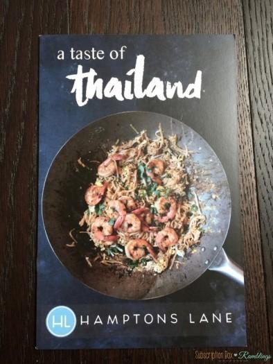 Hamptons Lane February 2016 "Taste of Thailand" Review + Coupon Code