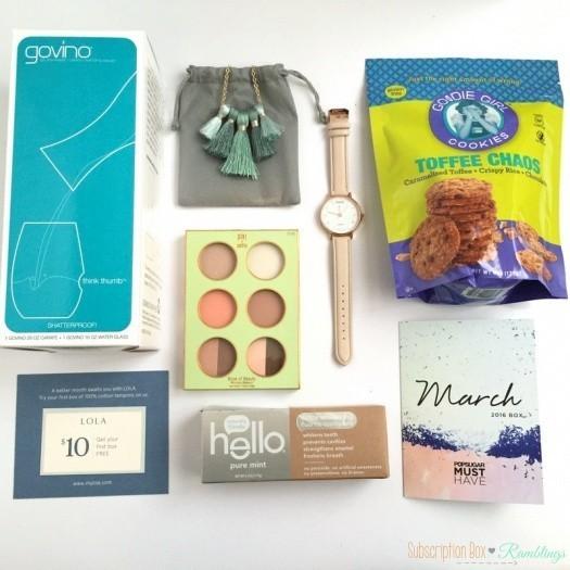 POPSUGAR Must Have Box March 2016 Subscription Box Review + Coupon Code