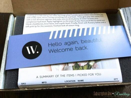 Wantable Makeup April 2016 Subscription Box Review