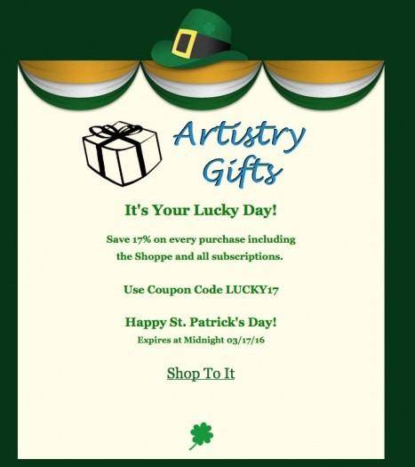 Artistry Gifts 17% Off Coupon Code - Today Only