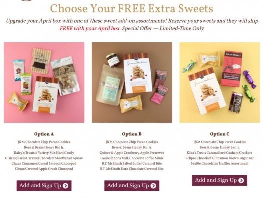 Treatsie - Free April Add-On Sweets!