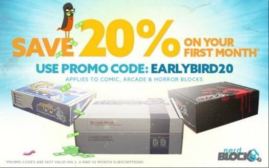 20% off Arcade Block, Comic Block or Horror Block!