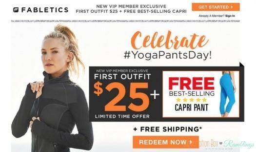 Fabletics - First Outfit for $25 + Free Capris!