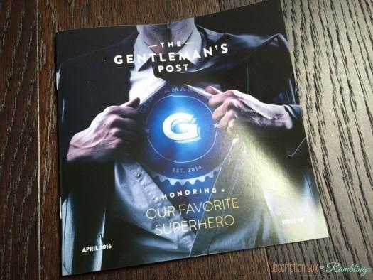 Gentleman's Box April 2016 Subscription Box Review