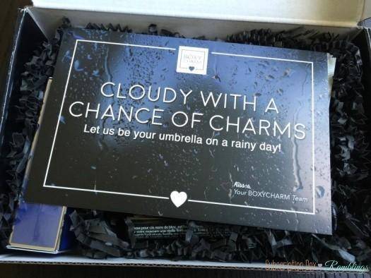 BOXYCHARM April 2016 Subscription Box Review - "Cloudy With a Chance of Charms"