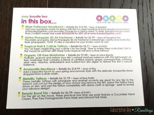The Boodle Box (Two) May 2016 Subscription Box Review