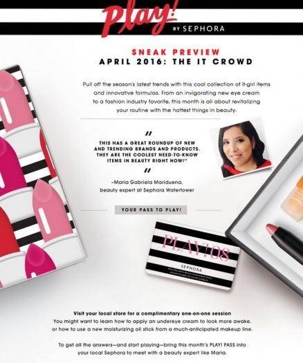 Sephora Play! April 2016 Sneak Peek!