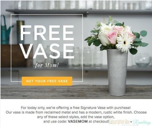 Bouqs - Free Vase with Purchase!