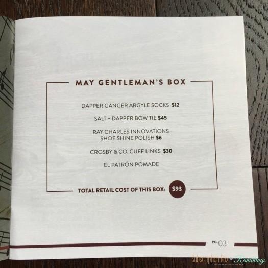 Gentleman's Box May 2016 Subscription Box Review