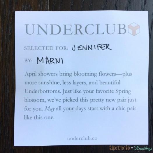 Underclub May 2016 Subscription Box Review