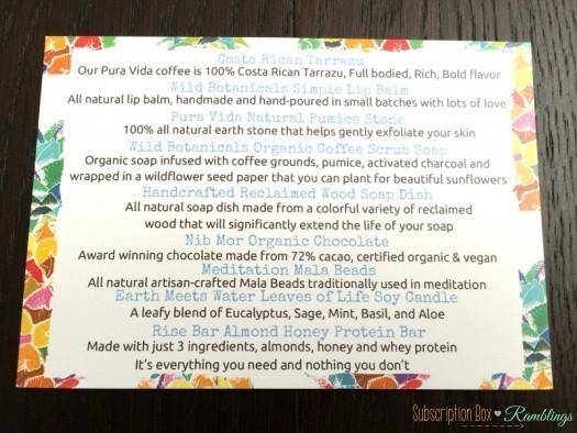 Pure Vida Box May 2016 Subscription Box Review