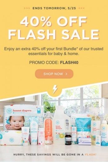 Honest Company 40% Off Bundle Flash Sale