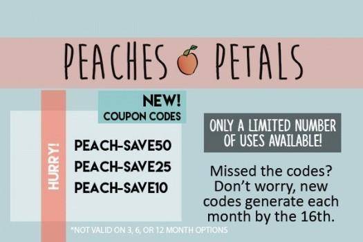 Peaches and Petals - Save Up to 50% Off Your First Box!