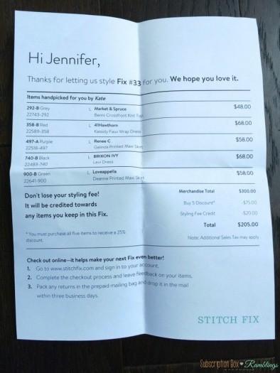 Stitch Fix June 2016 Subscription Box Review