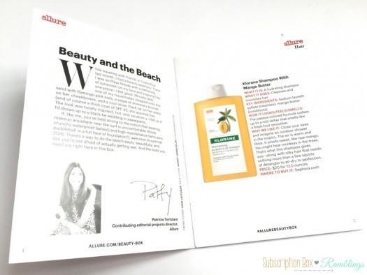 Allure Beauty Box June 2016 Subscription Box Review