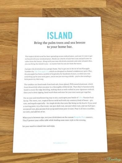 Bespoke Post July 2016 Subscription Box Review - "Island"