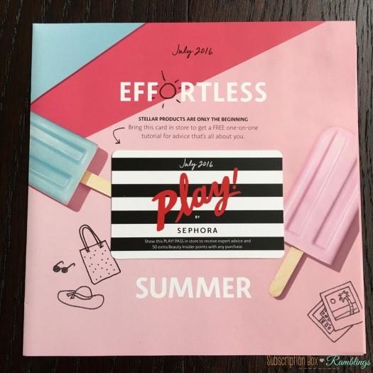 Play! by Sephora July 2016 Subscription Box Review