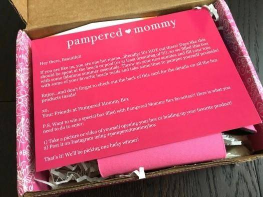 Pampered Mommy Box July 2016 Subscription Box Review