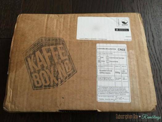 Kaffe Box No. June 2016 Subscription Box Review