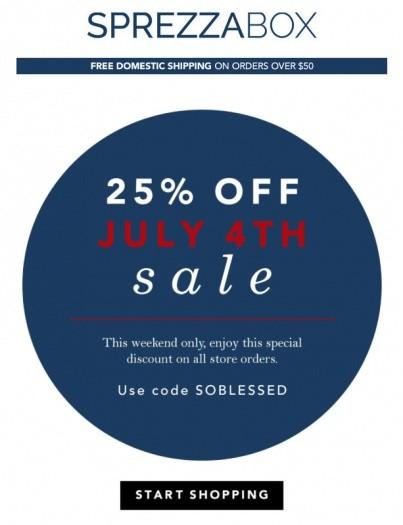 SprezzaBox 25% Off Shop Orders!