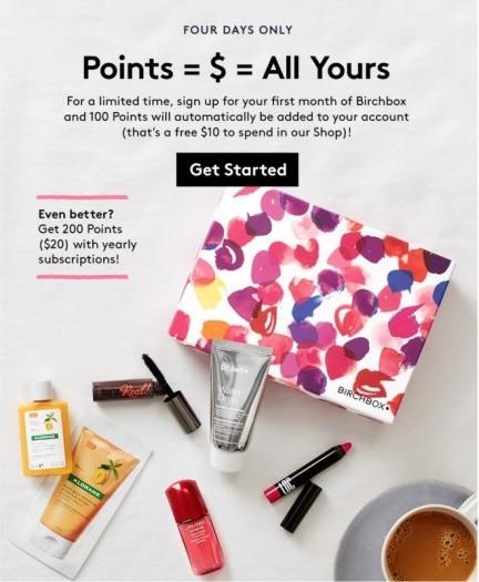 Birchbox - Up to $20 in Birchbox Points with New Subscription