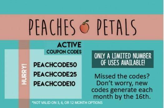 Peaches and Petals - Save Up to 50% Off Your First Box!