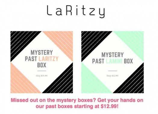 LaRitzy Past Box Mystery Box Sale!