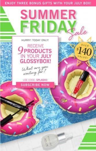 GLOSSYBOX Flash Sale - 3 Free Bonus Products or Free Bonus Box!