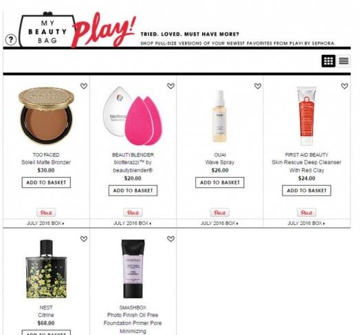 July 2016 Play! by Sephora - FULL SPOILERS